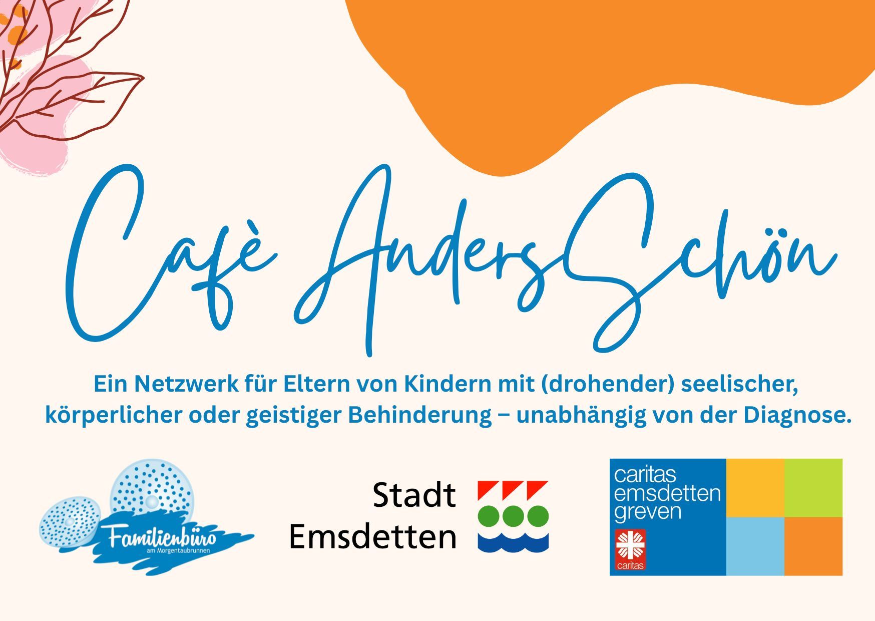 Kopie von Danke Postkarte Orange Blumen - 1