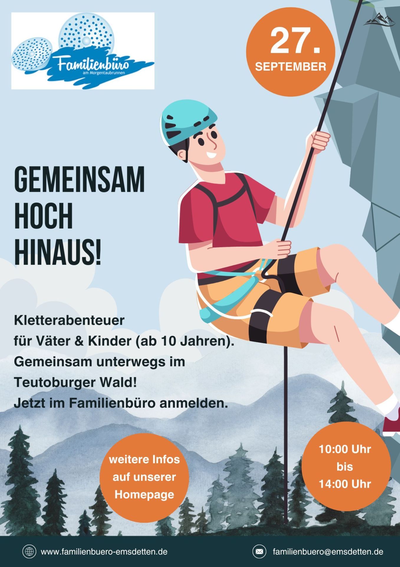 Blue and Green Illustrative Mountain Climbing Poster - 1 Blue and Green Illustrative Mountain Climbing Poster - 1