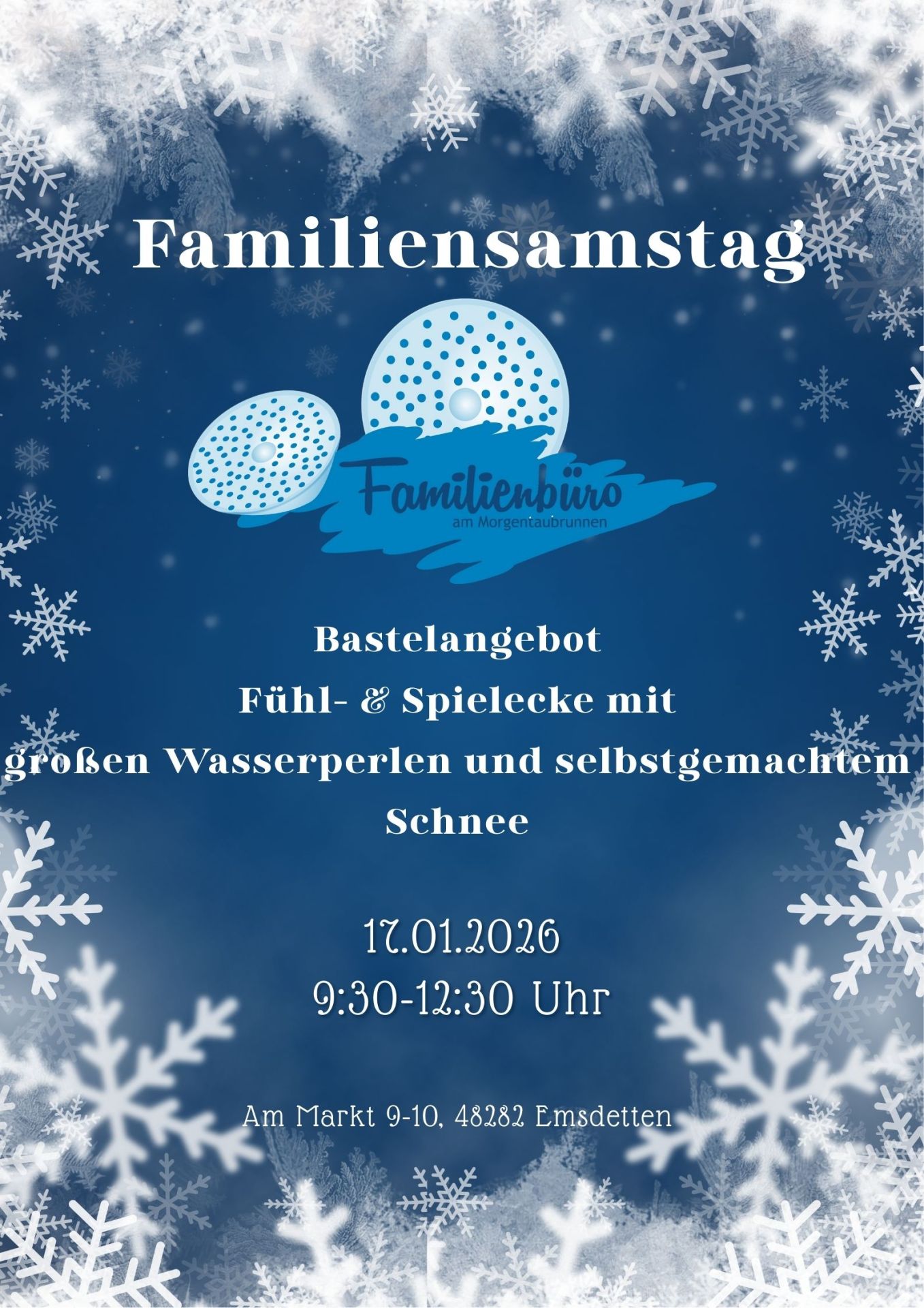 Blue And White Playful Winter Festival Poster - 1 Blue And White Playful Winter Festival Poster - 1