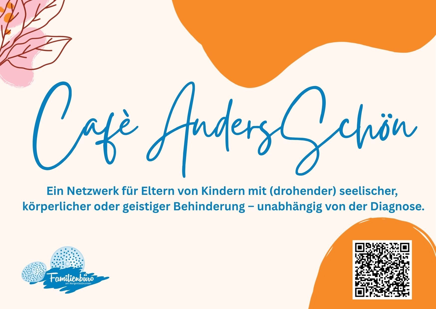 Danke Postkarte Orange Blumen - 1