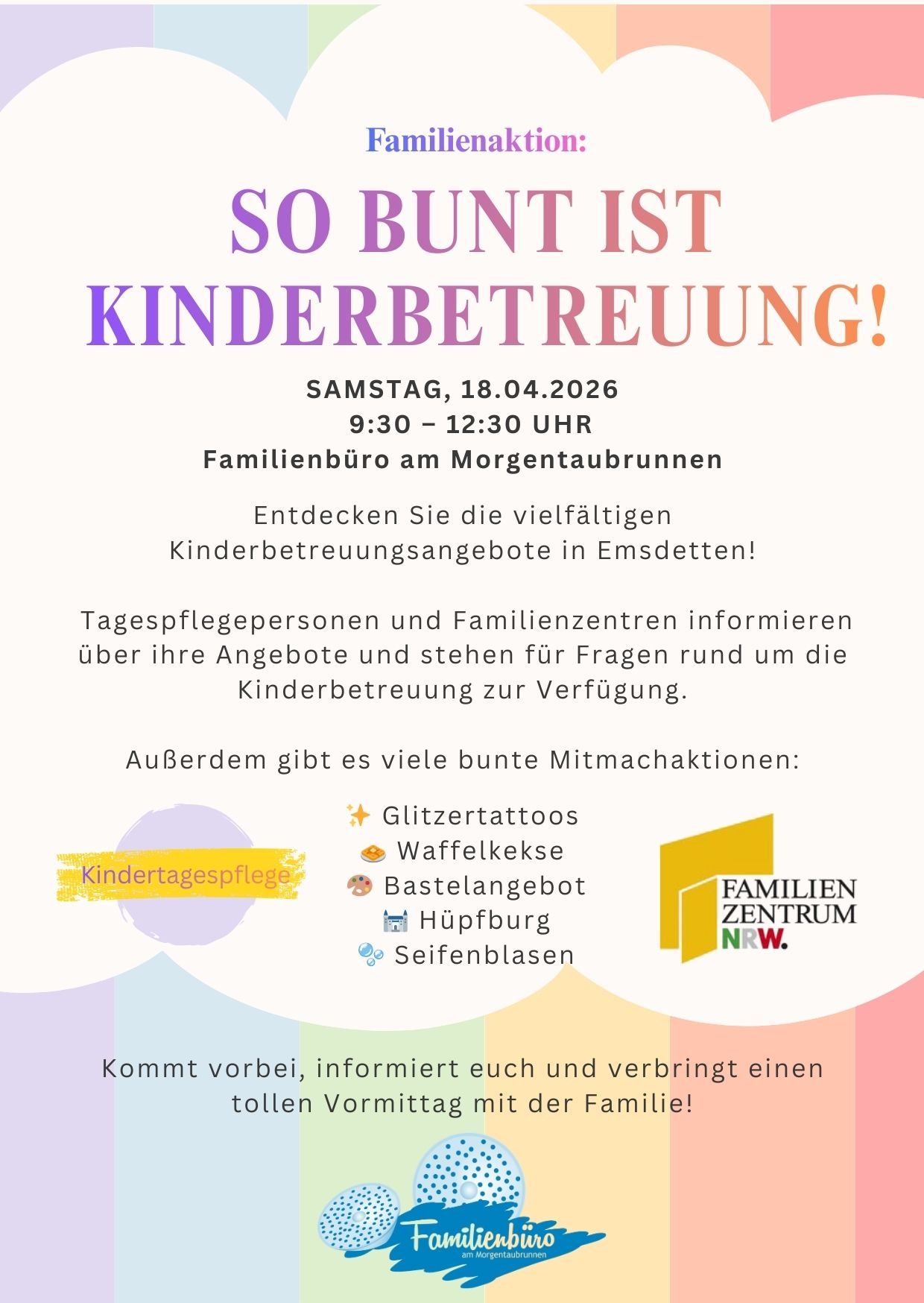 Bunt Verspielt Organisch Regenbogen Kinder Geburtstag Einladung - 1