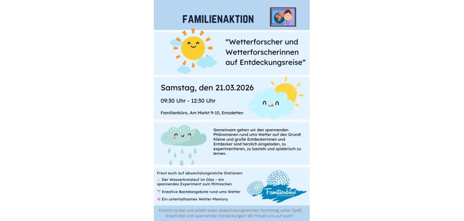 Blue Weather Forecast Class Bulletin Poster - 1